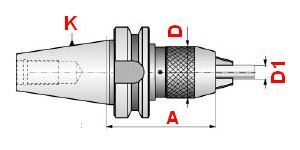 Bison bt-40 keyless drill chuck- 1/8