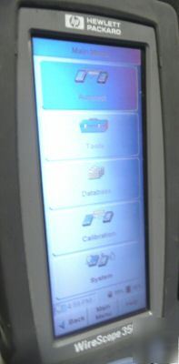 Hp wirescope 350 cable test CAT6 mm fiber mod agilent
