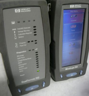 Hp wirescope 350 cable test CAT6 mm fiber mod agilent