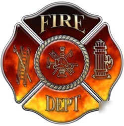 Firefighter decal reflective 12