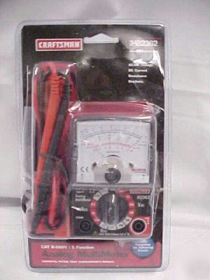 Craftsman 82362 analog multimeter cat iii 500 v