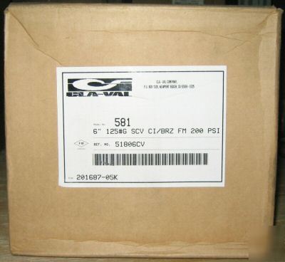 New cla-val 581 globe check valve 6 inch 