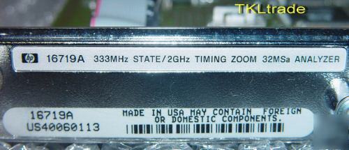 Hp/ agilent 16719A 333MHZ / 2GHZ, 32MSA, 68CH module