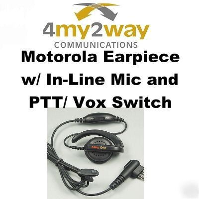 Motorola CP200 earpiece w/in-line mic, ptt, vox