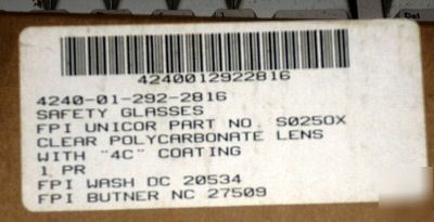 New unicor safety glasses polycarbon-4C len's 6 pairs 