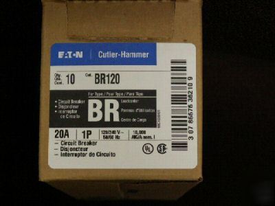 Lot of 10 cutler hammer circuit breaker BR120