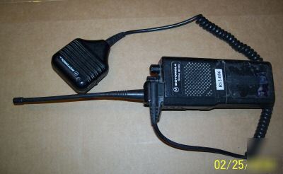 Used motorola radius GP300 handie-talkie w/ belt clip
