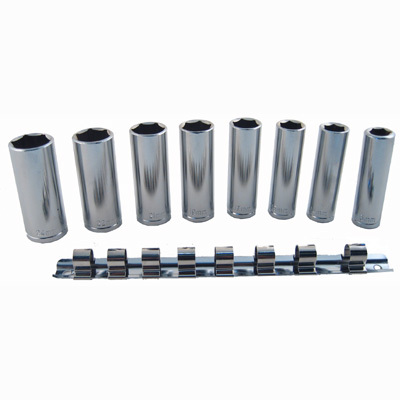 US Pro Difficult Access Socket Set – 3/8" & 1/2" Drive, 10mm-19mm, For Sensors & ABS (Model B5558)