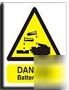 Battery acid sign-s. rigid-300X400MM(wa-001-rm)