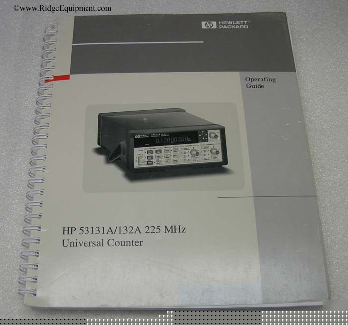 Hp 53131A 53132A universal counter operating guide