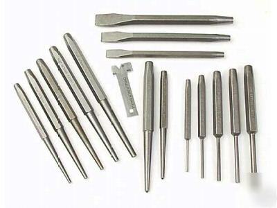 16PC. precision punch & chisel set