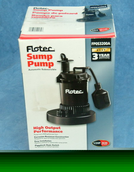 Flotec automatic submersible sump pump FP0S3200A 1/2 hp