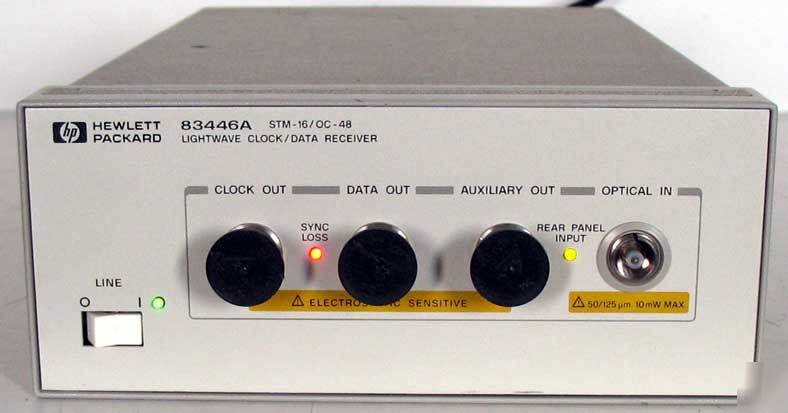 Hp/agilent 83446A lightwave clock/data receiver w/manl