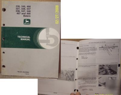 John deere 336 - 468 rectangular baler technical manual