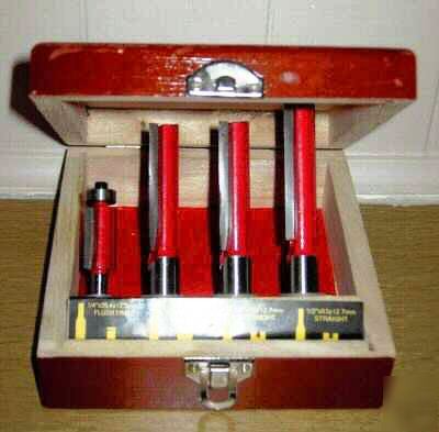 New brand 4 piece tct kitchen worktop router bit set 