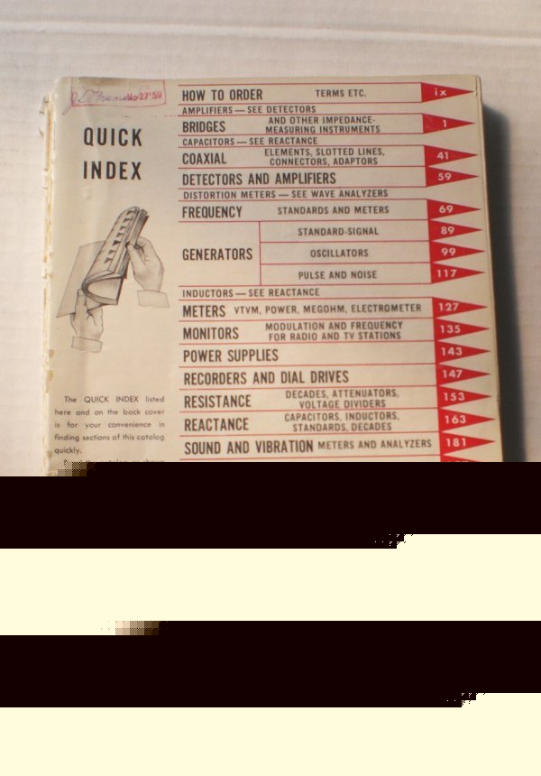 General radio catalog p 1959 - $5 shipping 