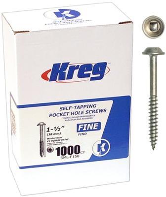 Kreg tools - sml-F150 fine thread 1.5' (1000 pack)