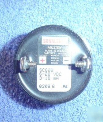 Mallory SONALERT SC628NR Piezo Alarm Transducer - 28VDC, 2.9KHz, 90dBA Buzzer