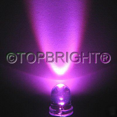 New 50 pcs 8MM wide angle 30KMCD pink led f/r 40Â° 