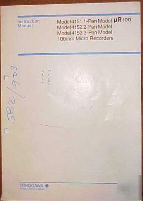 Yokogawa 4141 4152 4153 instruction manual