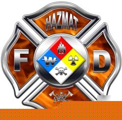 Firefighter hazmat decal reflective 6