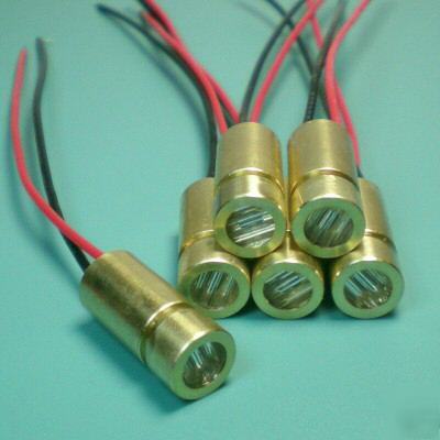 6 x 650NM 5MW laser line module 3VDC full brass case