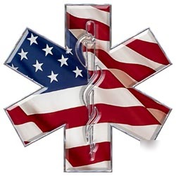 Emt ems mfr paramedic decal reflective 6