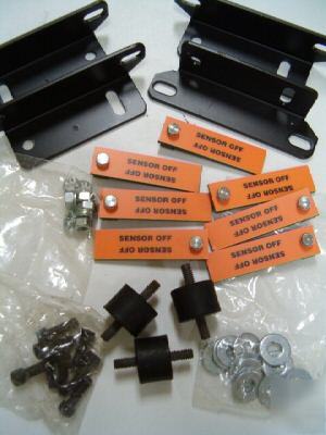 Lot of orange safety sensor label nameplate badges