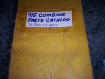 International ht-57-915 combine 8001 & up parts catalog