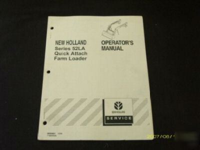 New holland 52LA farm loader operators manual