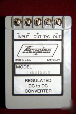 5 - acopian 12 vdc to +/-15 vdc power supplies 