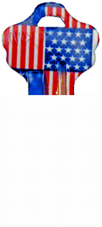Kwikset titan lock color key blank KW10 - usa flag 1