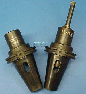 2 carboloy CAT50 cnc v-flange machine centers holders