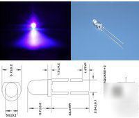 20 x 5MM uv led led's 2000+ mcd output uk seller