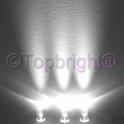 200X ultrabright white led 5MM 20,000MCD free r&s/h