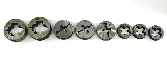 Adjustable round dies lot of 8 greenfield, winter, big