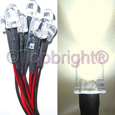 10 pc 12V 10MM 40Â° 5-chips led 100MA@265KMCD for car,rv