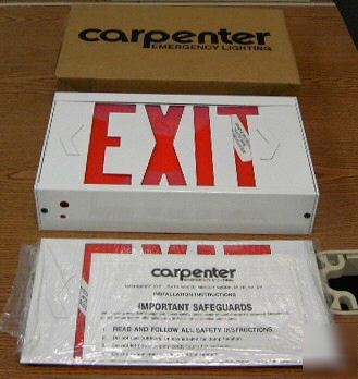 Carpenter mlx-c-ru emergency exit sign mlx series red
