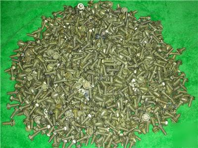 1000 pcs hex washer head slotted sheet metal screws #8