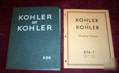 1958 kohler K56 catalog, plumbing plus kohler engines