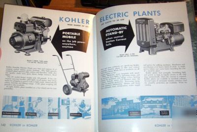 1958 kohler K56 catalog, plumbing plus kohler engines