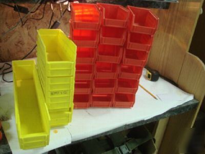 30 plastic part bins 