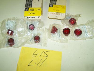 8 pcs allen bradley caps for pilot light red