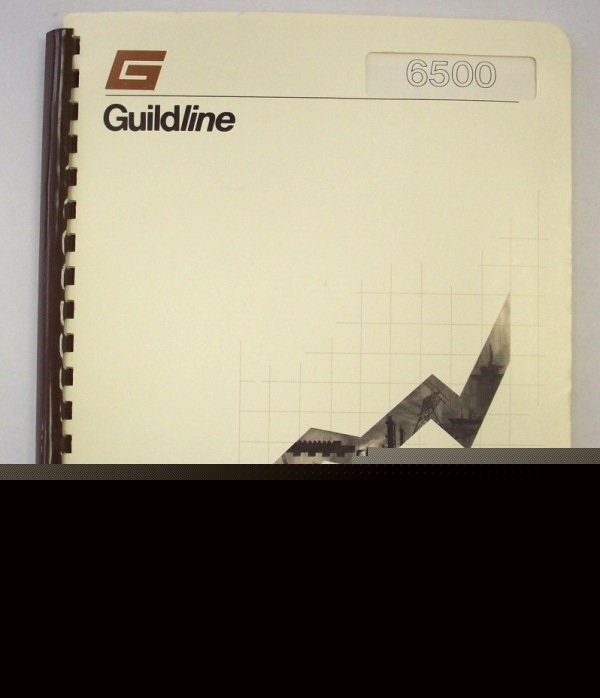 Guildline 6500 preliminary operating manual - $5 ship 