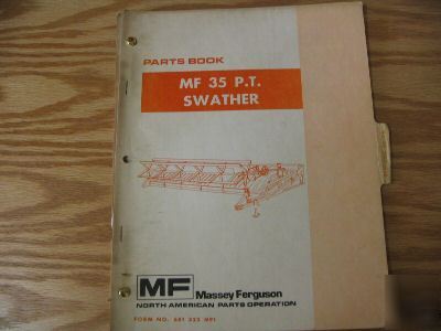 Massey ferguson mf 35 p t swather parts book catalog mf