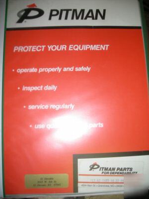 Pitman pelican hydraulic aerial operator/owner manual 