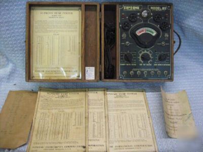 R67/ antique model 85 supreme tube tester c.1936