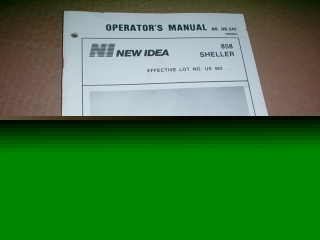 New idea 858 sheller combine operator manual