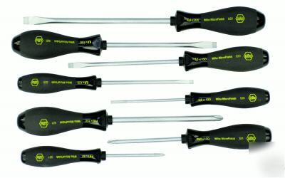 Wiha 8 pc heavy duty micro finish screwdriver set