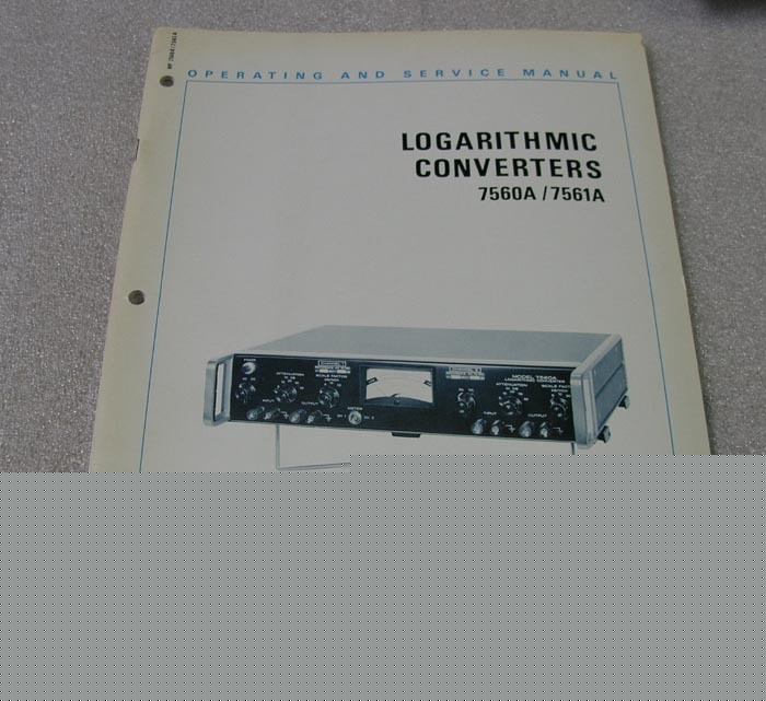 Hp 7560A logarithmic converter op & service manual []
